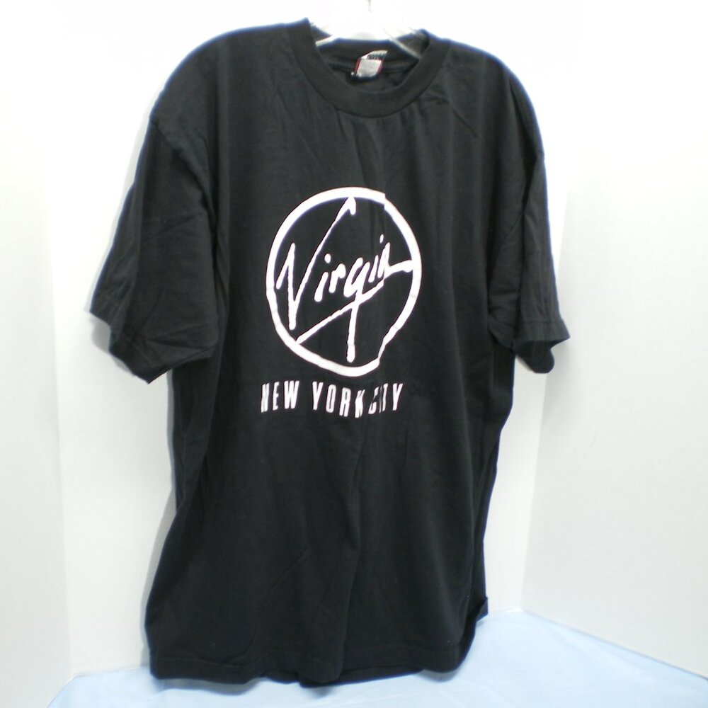 Virgin New York City Black Short Sleeved Tee Shirt, Size XL